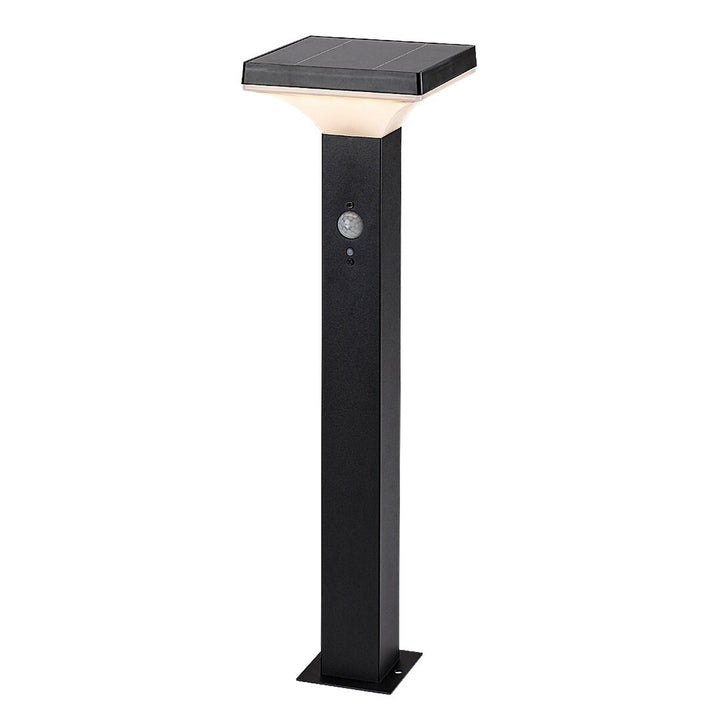 Lámpara Rabalux, de exterior, solar, de pie, LED 4 W, IP44, negra, Geleen, 4 unidades
