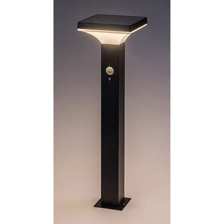 Lámpara Rabalux, de exterior, solar, de pie, LED 4 W, IP44, negra, Geleen, 4 unidades