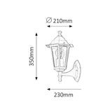 Aplique Rabalux, para exterior, IP43, E27, máx. 60 W, blanco, Velence, 2 unidades