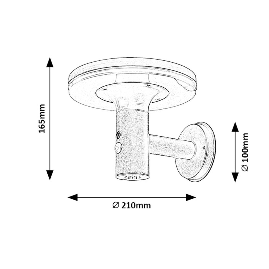 Lámpara Rabalux, de pared, para exterior, IP44, 10 W, Alaska, 2 unidades