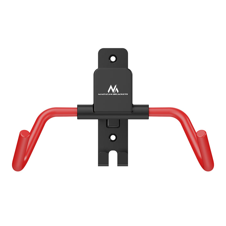 Soporte/colgador de pared para bicicletas Maclean, horizontal, acero, carga máxima de 30 kg, ángulo ajustable, MC-172, 4 unidades