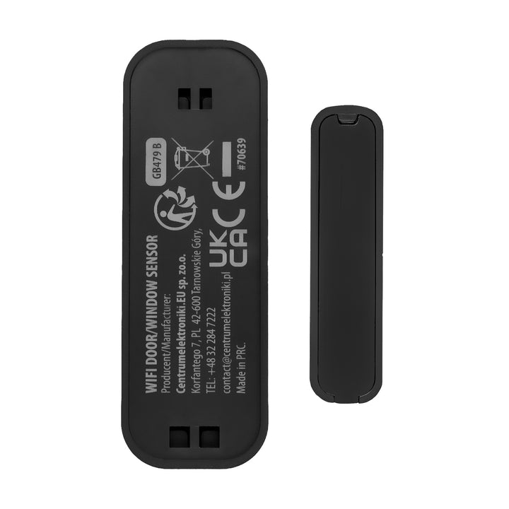 GB479 B Contactor inalámbrico / sensor de apertura WiFi GreenBlue, Android/iOS, para puertas / ventanas, 3,0 V CC, LR03x2, GB479 B + 2 pilas R-03 LR03 AAA alcalinas Varta Industrial 4003