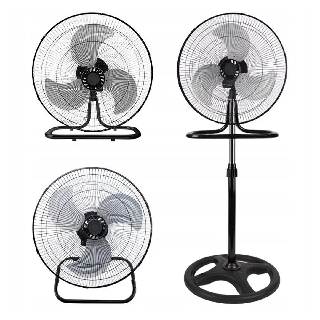 Ventilador de pie LTC, 18", color negro, altura regulable, potencia de 50 W, LXWT04C