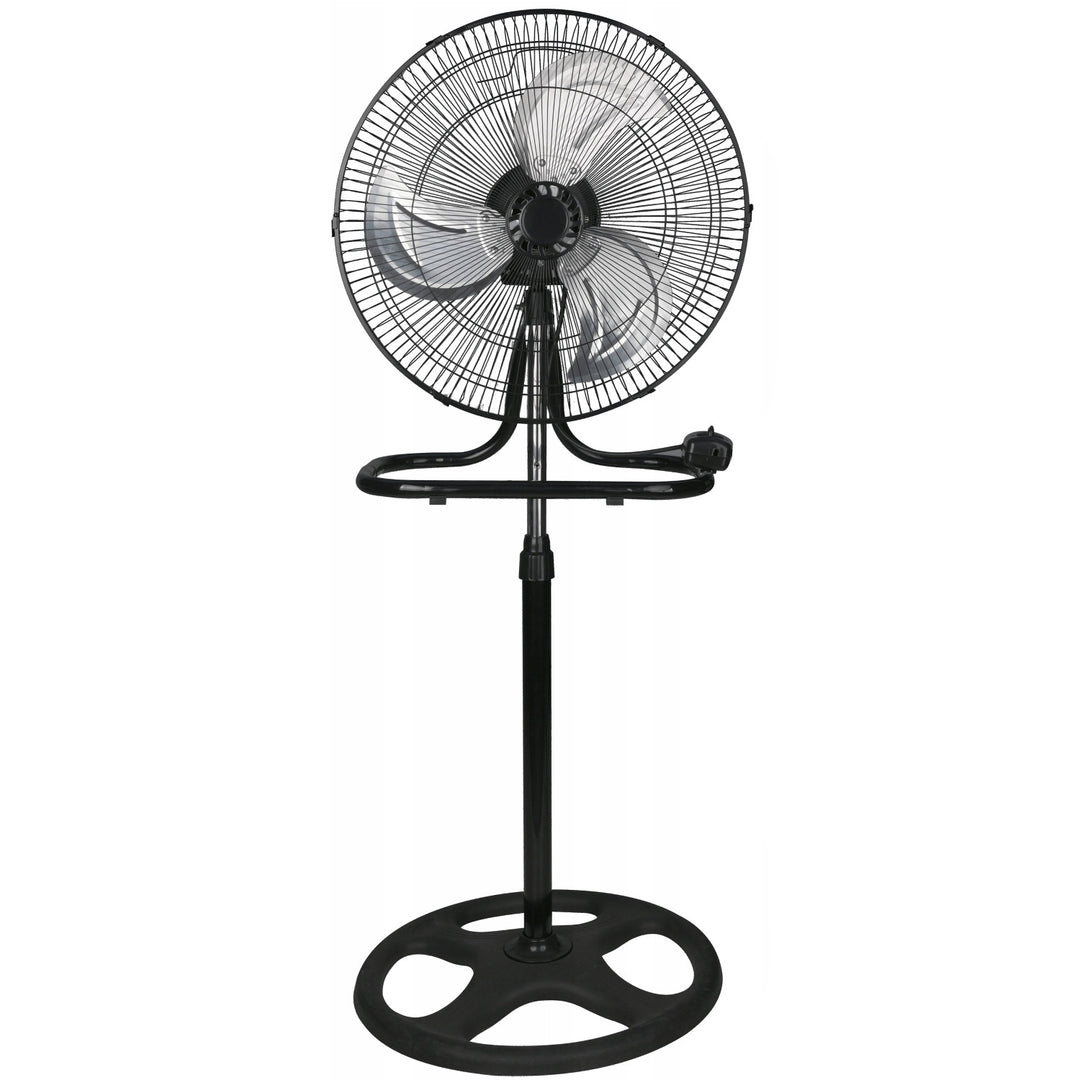 Ventilador de pie LTC, 18", color negro, altura regulable, potencia de 50 W, LXWT04C