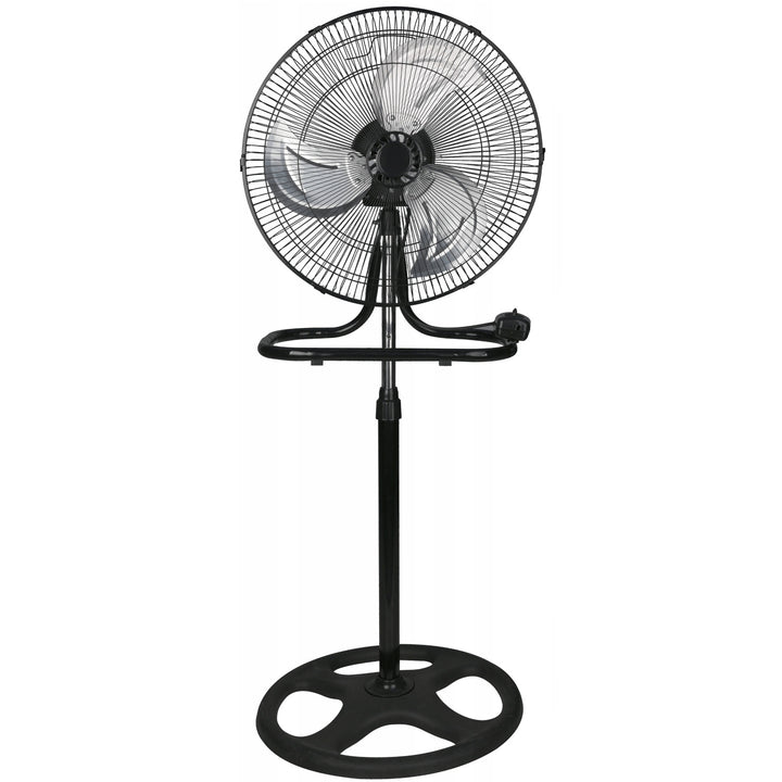Ventilador de pie LTC, 18", color negro, altura regulable, potencia de 50 W, LXWT04C