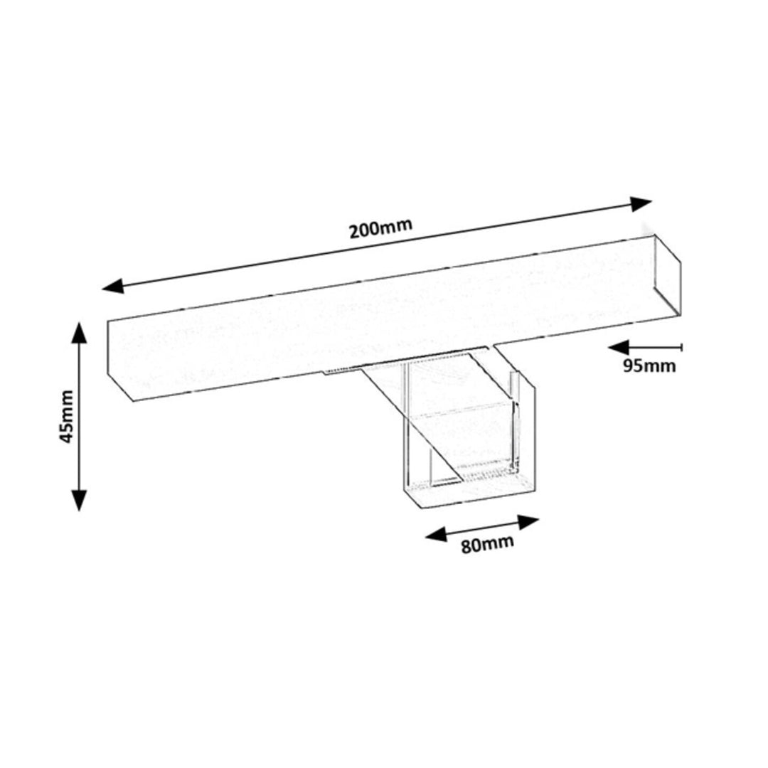 Lámpara de baño Rabalux Oliro LED 4 W, cromada, IP44, 4000 K, 75047
