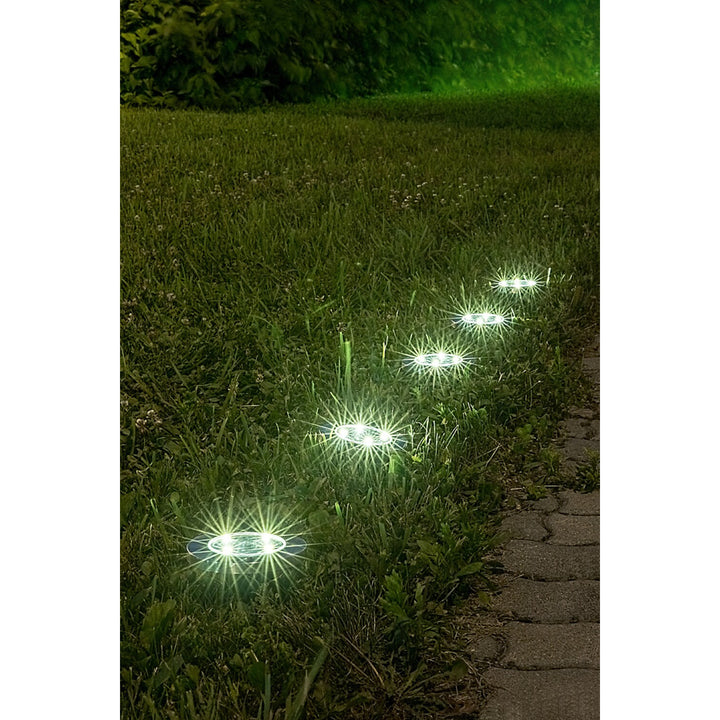 Lámpara solar de jardín Rabalux Dannet, IP44, color cromo satinado, 7975