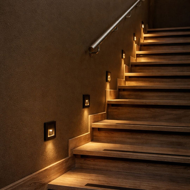 Lámpara Lunca LED 1 W IP20 negra 3000, 4500, 6500 K con sensor de movimiento y sensor de luz, 77197