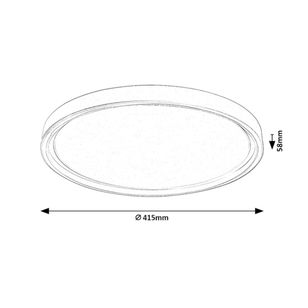 Lámpara de techo Rabalux Zerina, 31 W, IP40, blanca, 3000-6500 K, función de memoria, con mando a distancia, función de temporizador, efecto de luz nocturna, 75086