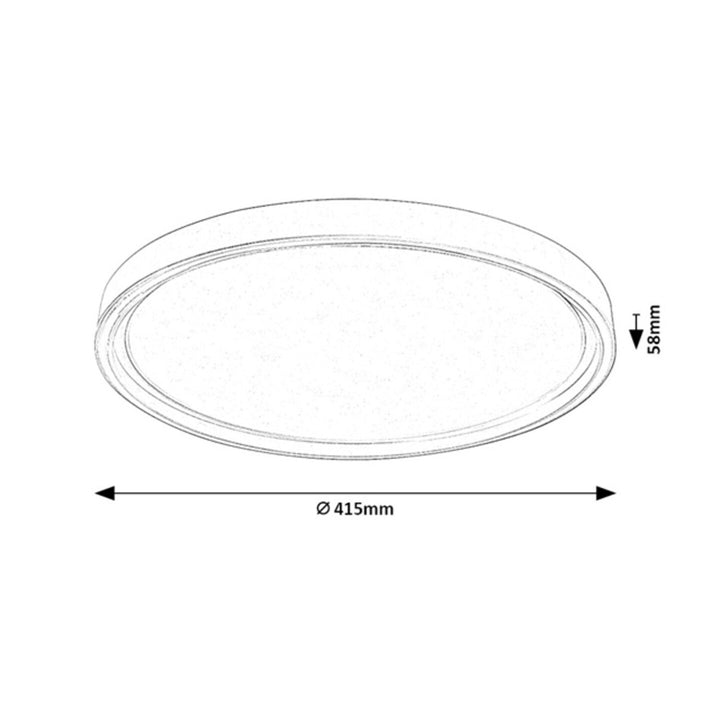 Lámpara de techo Rabalux Zerina, 31 W, IP40, blanca, 3000-6500 K, función de memoria, con mando a distancia, función de temporizador, efecto de luz nocturna, 75086