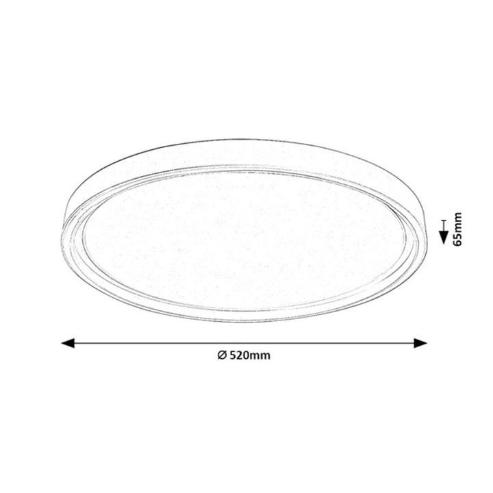 Lámpara de techo Rabalux Zerina, 54 W, IP40, blanca, 3000-6500 K, función de memoria, con mando a distancia, función de temporizador, efecto de luz nocturna, 75087