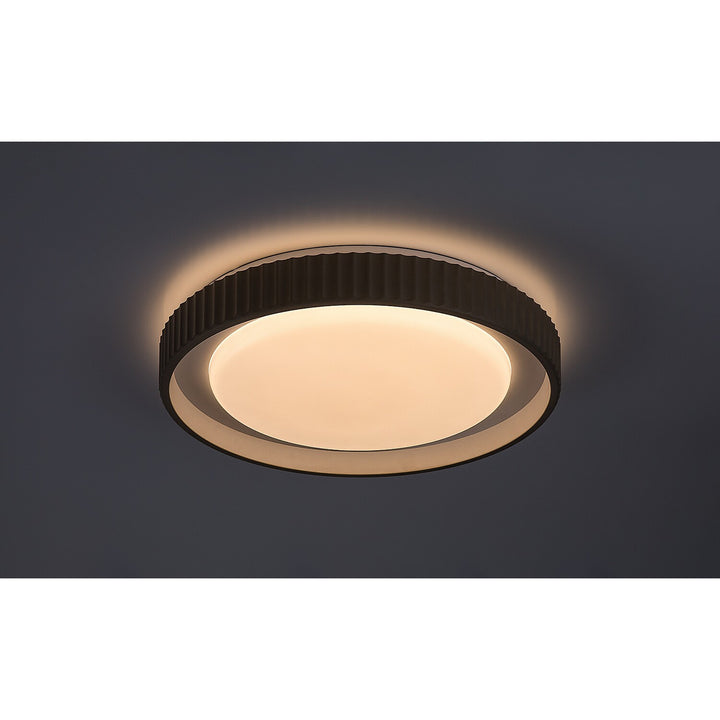 Lámpara Pastello LED 48 W IP20 gris-beige 3000-6500 K, función de memoria con mando a distancia, función de temporizador, efecto de luz nocturna, 71345
