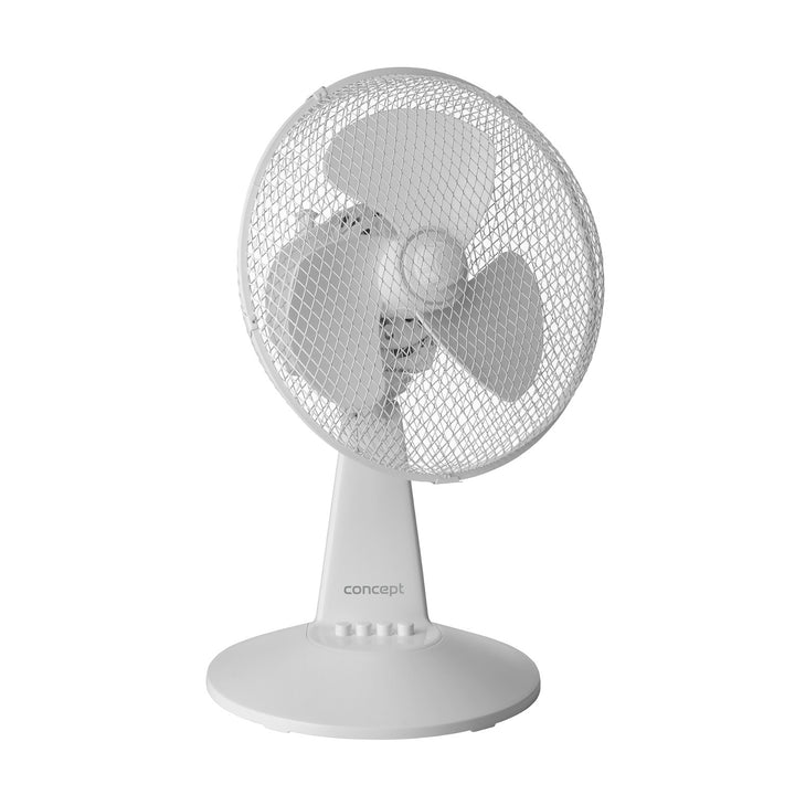 Ventilador de sobremesa Concept, color blanco, 3 niveles de velocidad, oscilación, funcionamiento silencioso, inclinación regulable, VS5040