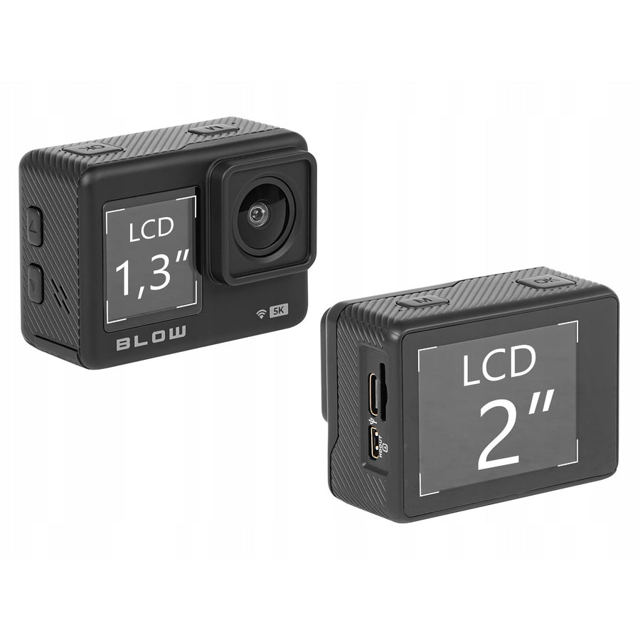 Cámara deportiva Pro4U 5K Blow, calidad 5K Ultra HD, 20 megapíxeles, objetivo gran angular de 160°, resistente al agua, mando a distancia, 78-568#