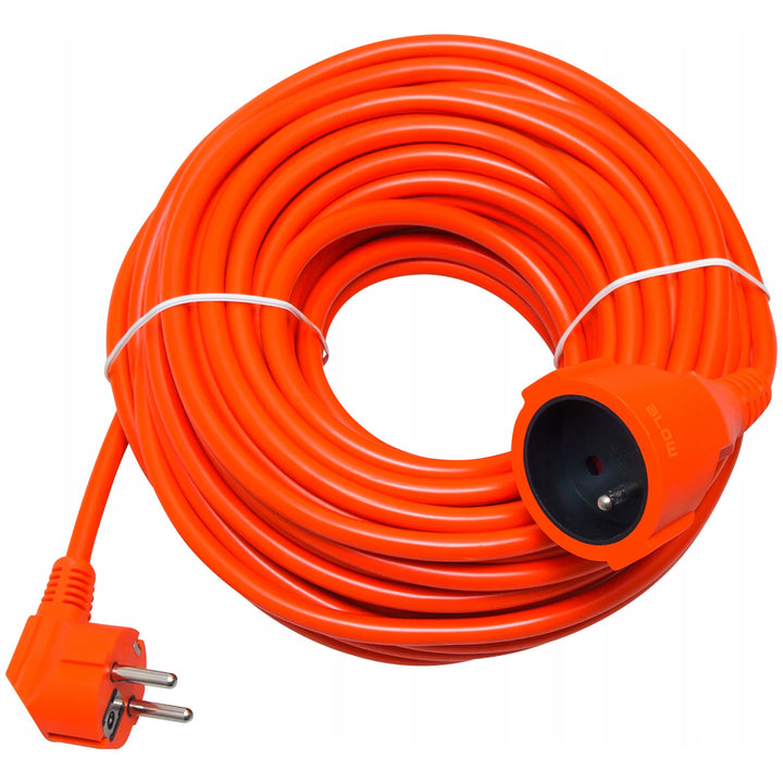 Alargador Blow, color naranja, longitud 30 m, toma con conexión a tierra, PR-160
