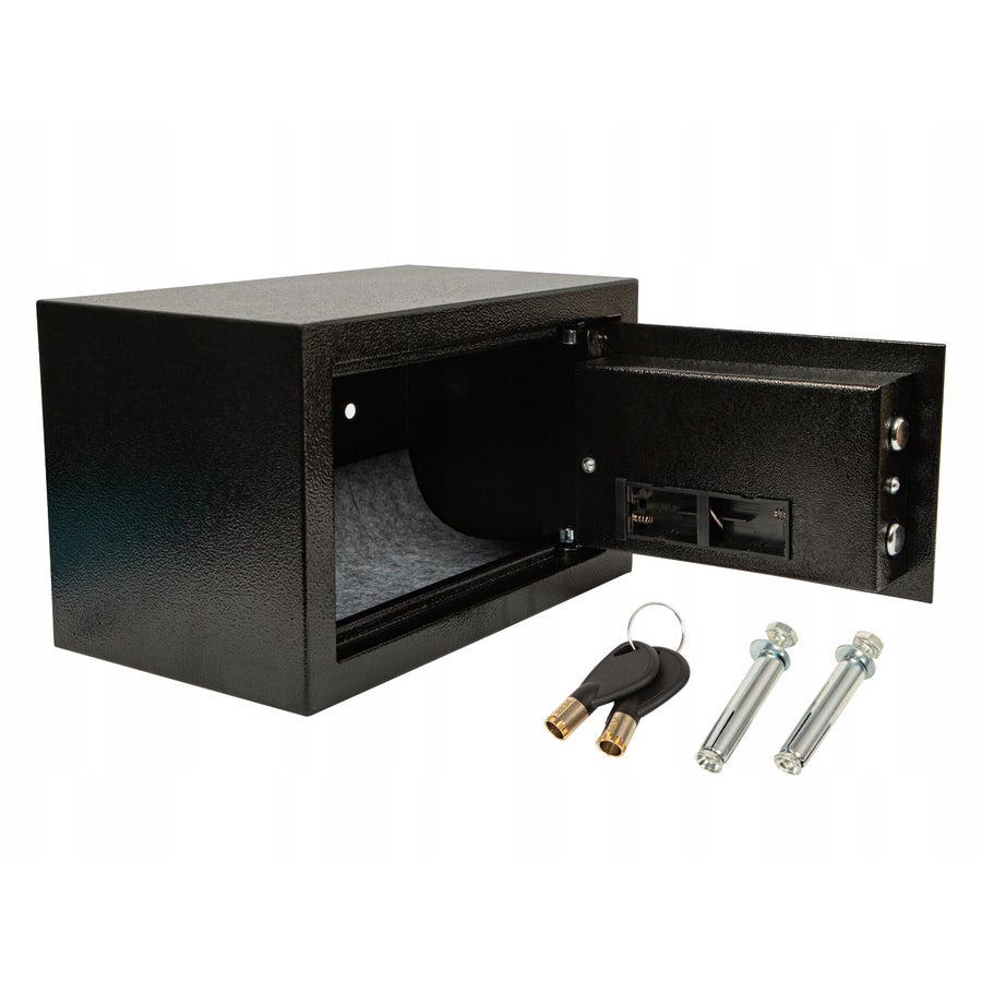 Caja fuerte con cerradura electrónica Blow, dimensiones 31 x 20 x 20 cm, cierre con llave y código, 44-702