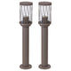 Lámpara de jardín de pie Rabalux Budapest, IP44, color marrón, casquillo E27, máx. 40 W, 8889, 2 unidades