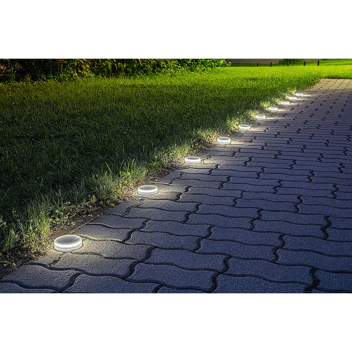Lámpara solar Trillo LED de 0,3 W, sensor crepuscular, color transparente, IP65, K 4000, 77175, 2 unidades