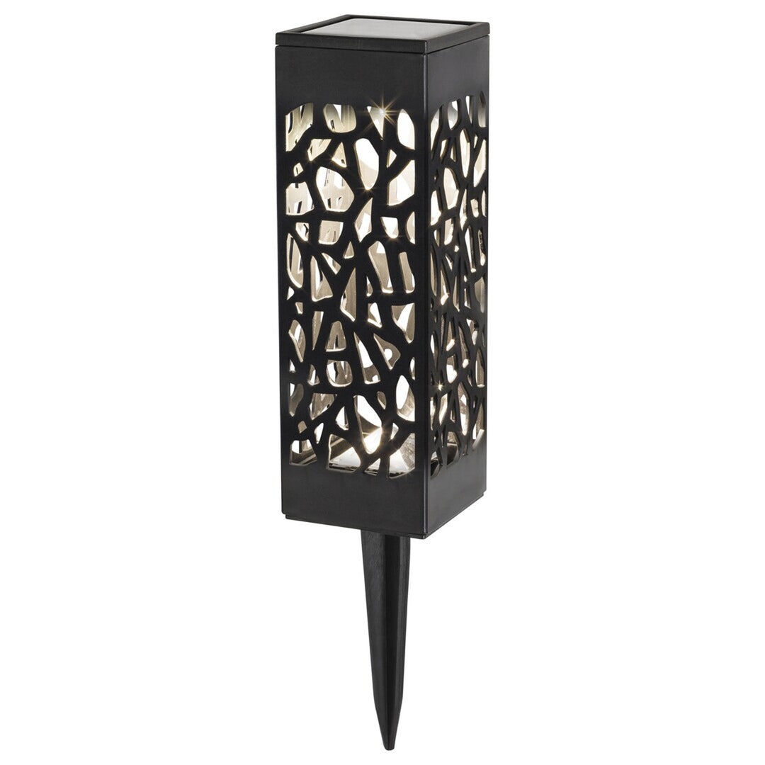 Lámpara solar Mora, 2 lm, grado de protección IP23, color negro, LED de 0,16 W, 8949, 2 unidades