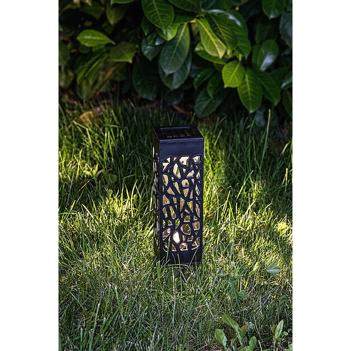 Lámpara solar Mora, 2 lm, grado de protección IP23, color negro, LED de 0,16 W, 8949, 2 unidades
