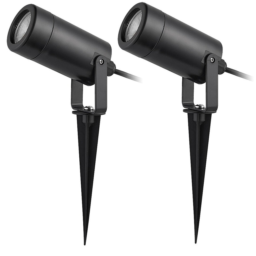 Lámpara de suelo Rabalux Krobia, IP65, color negro, casquillo GU10, máx. 4 W, 7814, 2 unidades