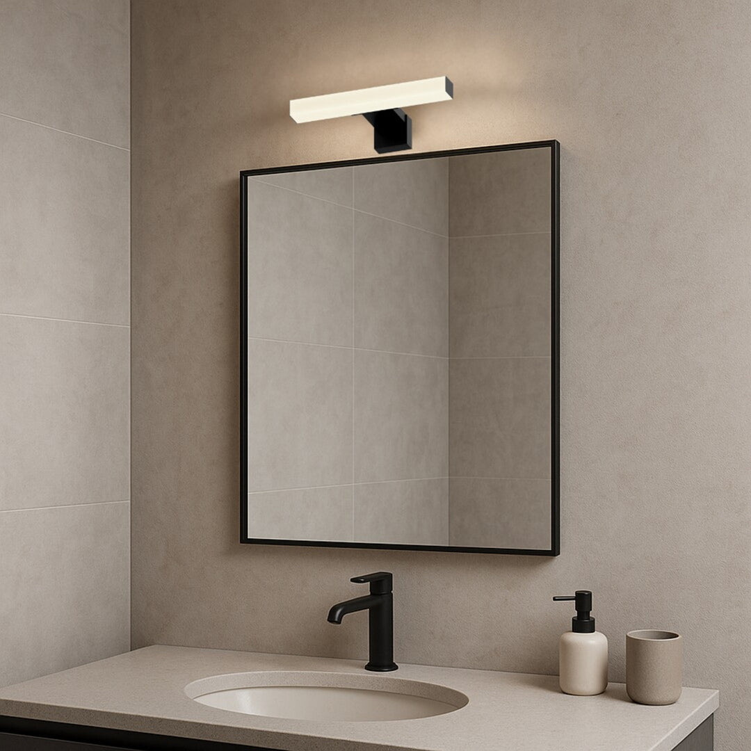 Lámpara de baño Rabalux Oliro LED 4 W, negra, IP44, 4000 K, 75050