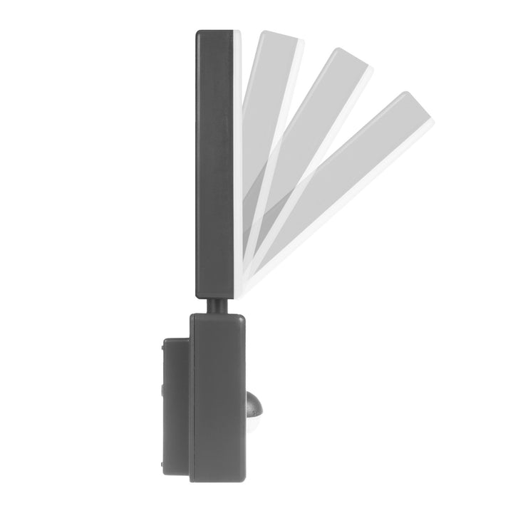 Lámpara LED con sensor de movimiento Maclean, sensor de movimiento PIR, color gris, 10 W, IP65, 800 lm, luz blanca neutra (4000 K) MCE516 GR, 2 unidades