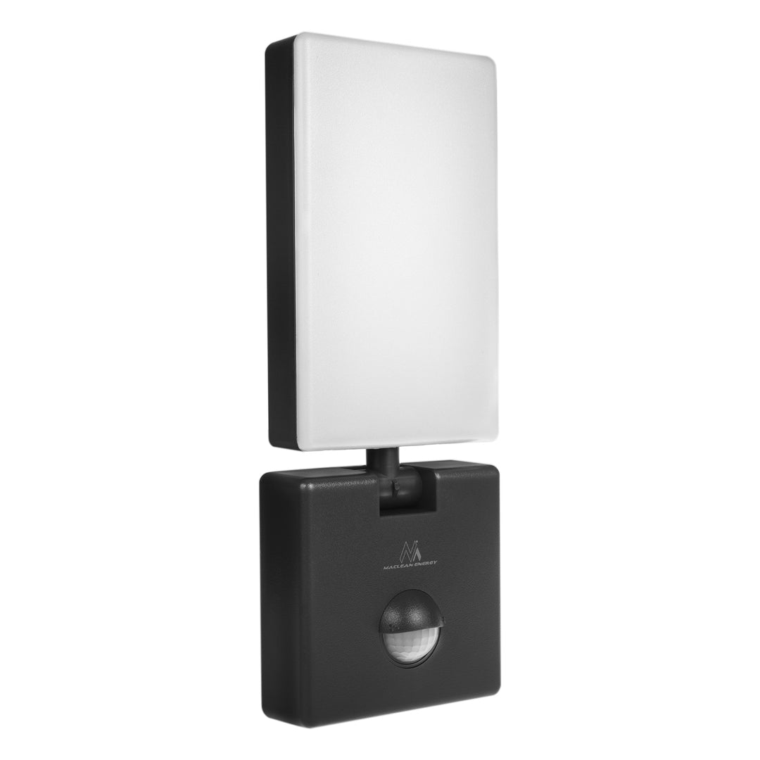 Lámpara LED con sensor de movimiento Maclean, sensor de movimiento PIR, color negro, 10 W, IP65, 800 lm, luz blanca neutra (4000 K) MCE516 B, 2 unidades