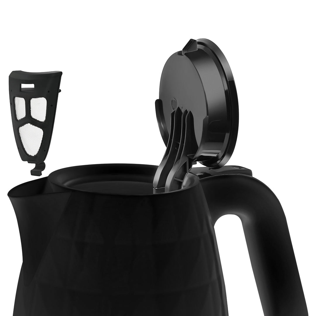 Hervidor eléctrico inalámbrico Manta ORISA de 1,7 l y 2200 W, negro