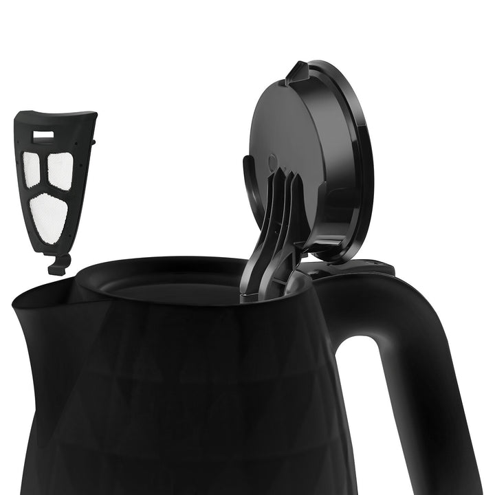 Hervidor eléctrico inalámbrico Manta ORISA de 1,7 l y 2200 W, negro