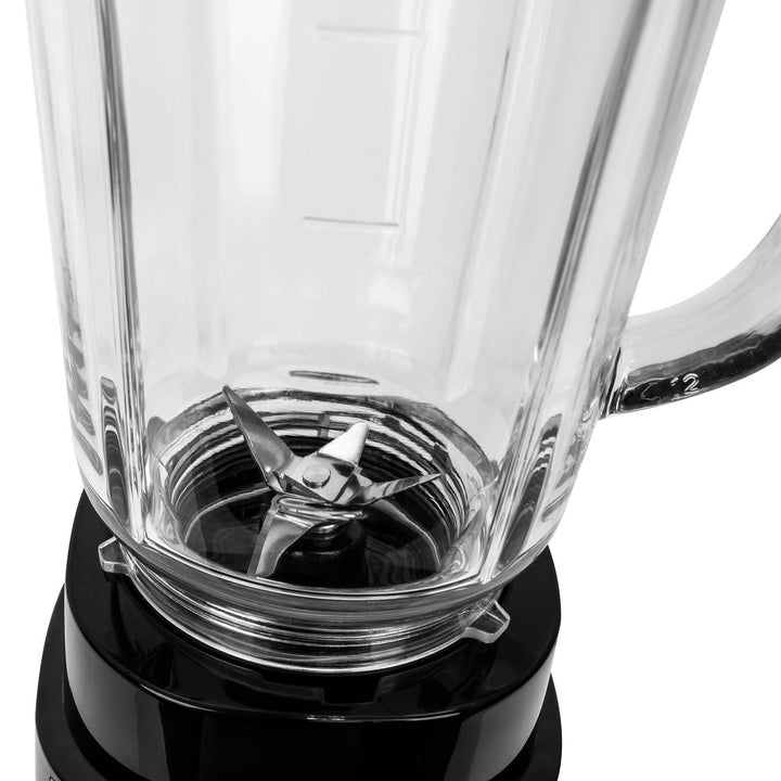 Batidora con vaso LOVIO LVJBL001, potencia de 500 W, vaso de cristal de 600 ml, 3 botellas