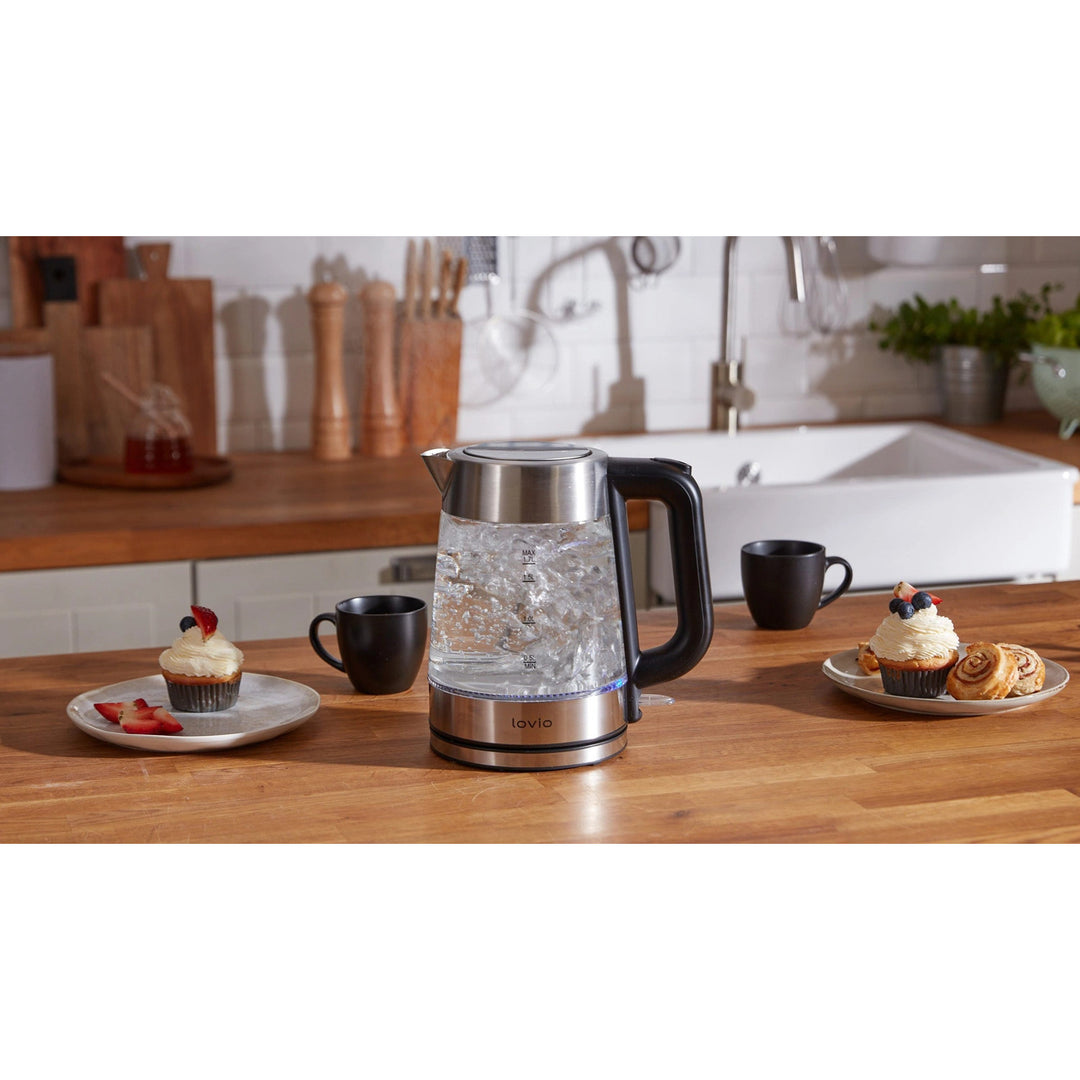 Hervidor eléctrico inalámbrico de cristal Lovio LVGEK001