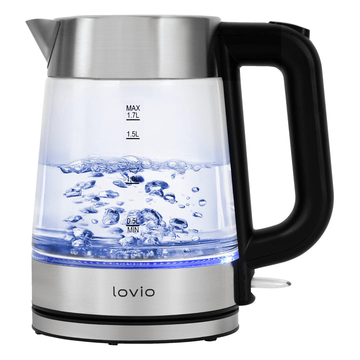 Hervidor eléctrico inalámbrico de cristal Lovio LVGEK001