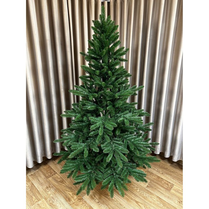 Árbol de Navidad artificial, abeto español, material de PVC, altura de 250 cm, soporte metálico