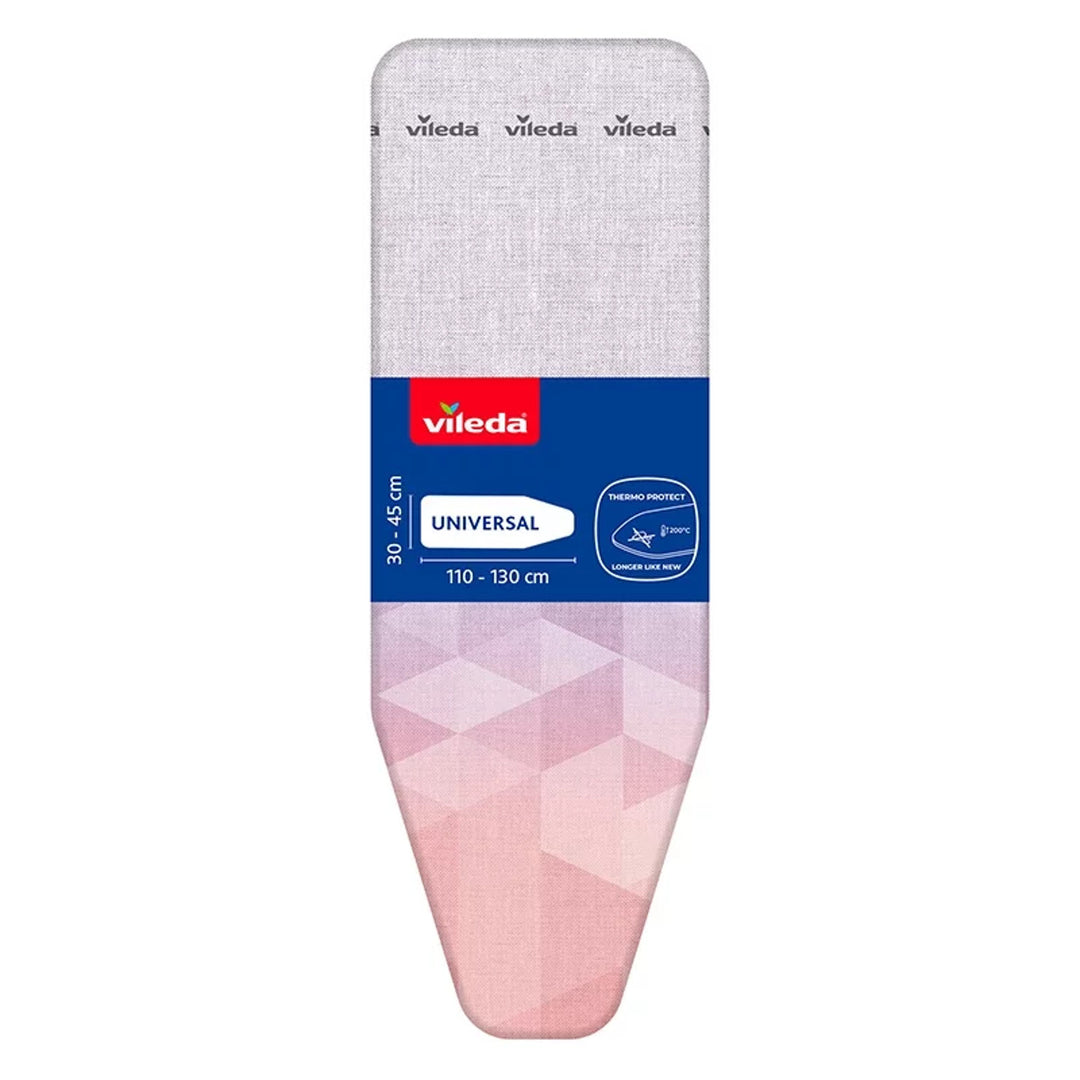 Funda para tabla de planchar Vileda Diamond, longitud 110-130 cm, resistente a altas temperaturas, sistema Quick Fix, 142468