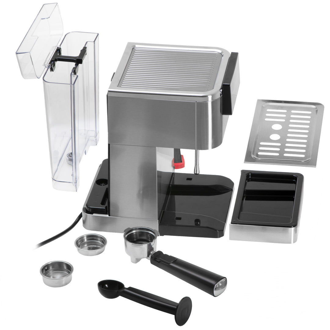 Cafetera de 20 bar, Thermoblock, espumador de leche, 5 en 1, Adler AD 4390