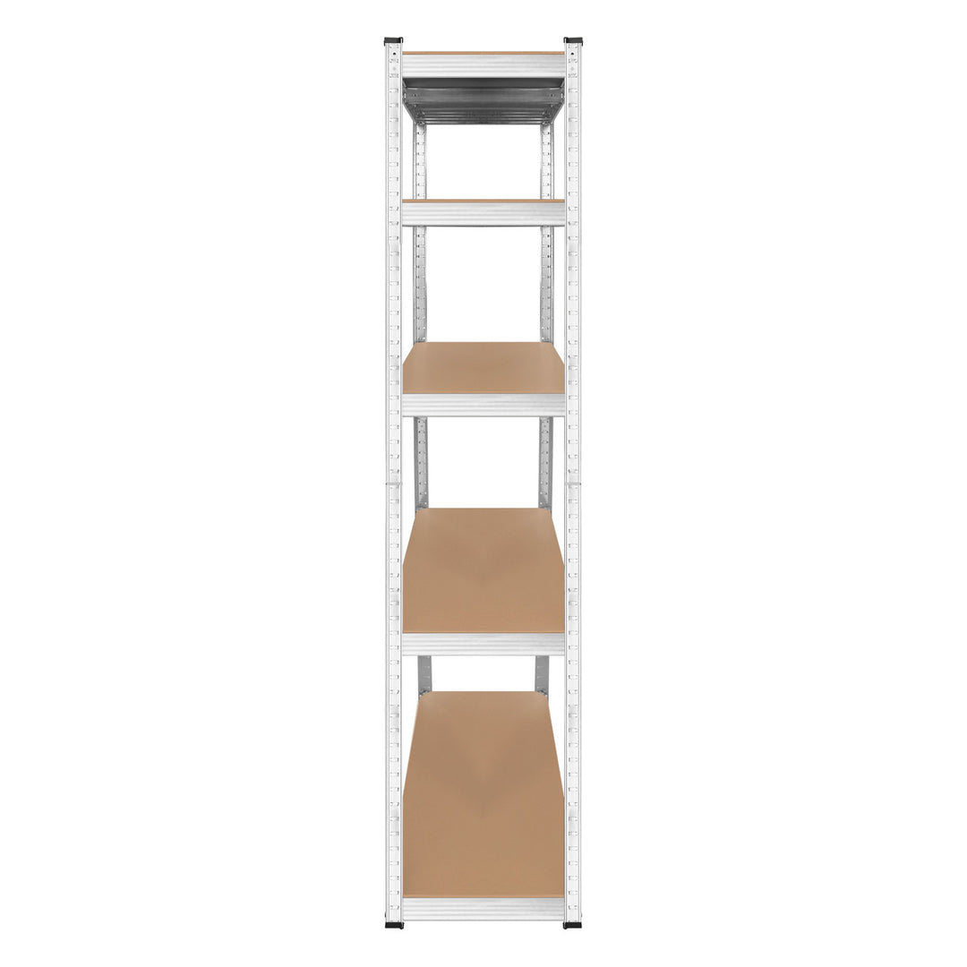 Estantería metálica de almacén, 5 estantes, capacidad máxima de 750 kg, 180 x 90 x 40, color plateado, modelo Rebel
