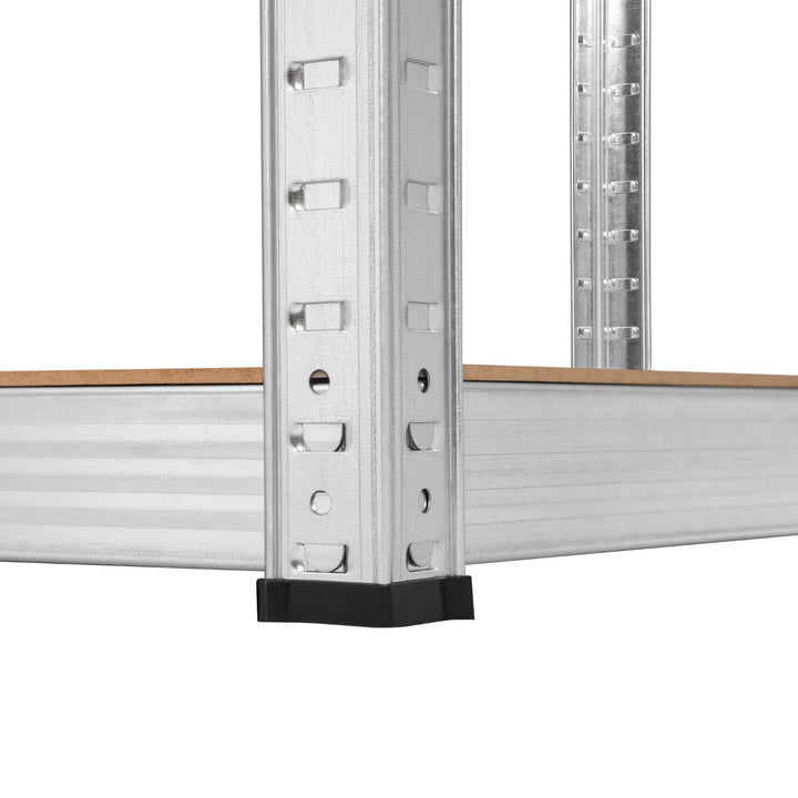 Estantería metálica de almacén, 5 estantes, capacidad máxima de 750 kg, 180 x 90 x 40, color plateado, modelo Rebel