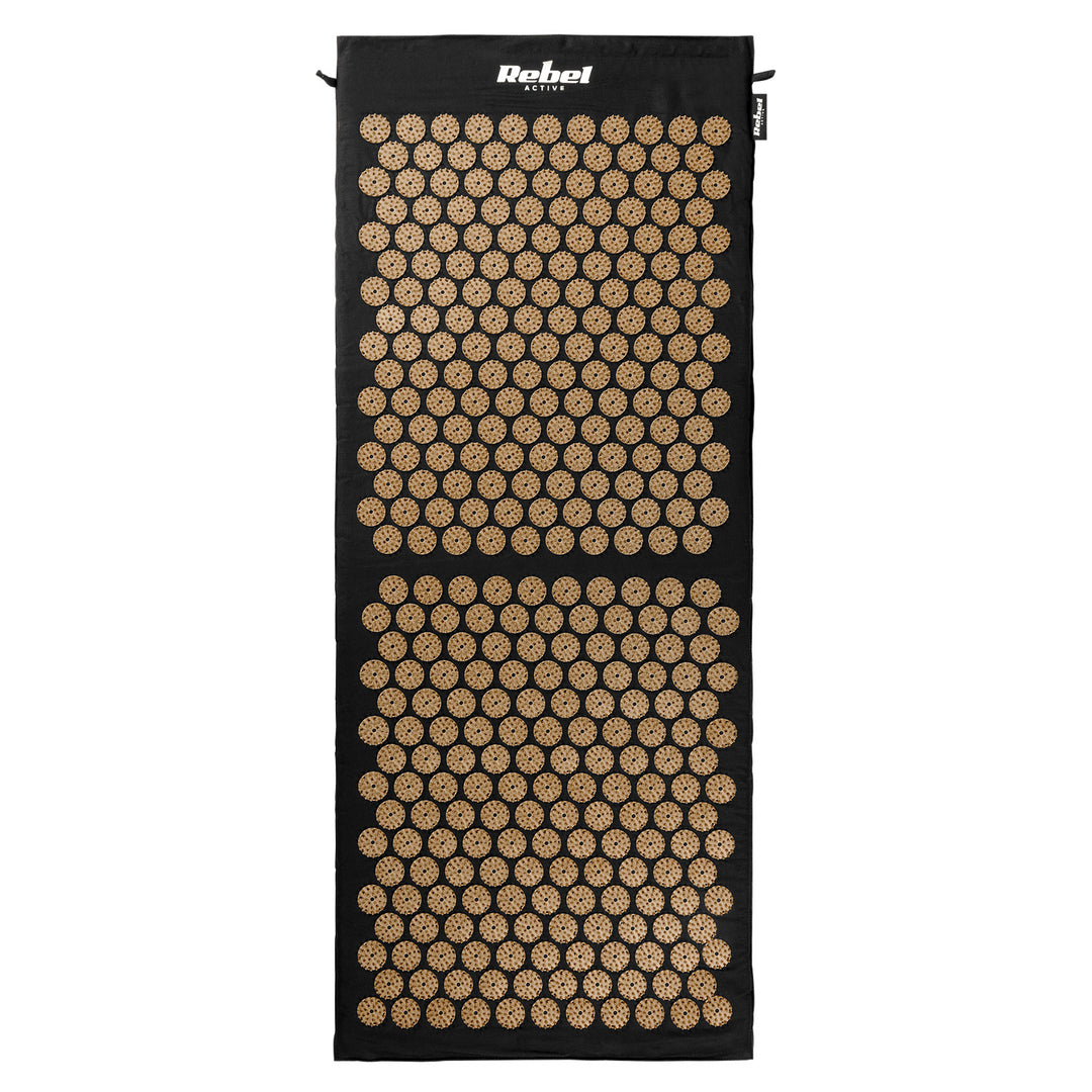 Esterilla de salud con púas para acupresión y cojín, 110 x 42 cm, XL, púas doradas, Rebel Active