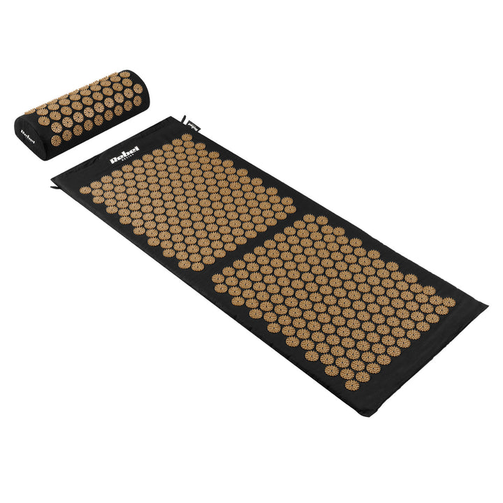 Esterilla de salud con púas para acupresión y cojín, 110 x 42 cm, XL, púas doradas, Rebel Active