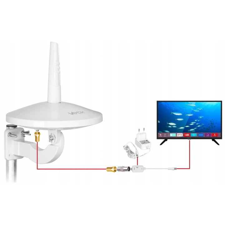 Antena omnidireccional DVB-T/T2 Digital720 Combo blanca VA0066 Vayox