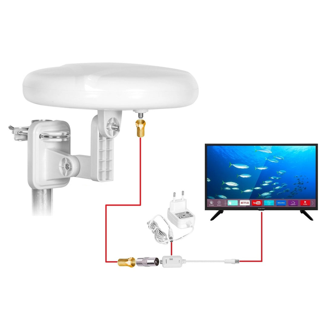 Antena exterior Digital360 4G LTE FM VHF UHF VA0024 Vayox