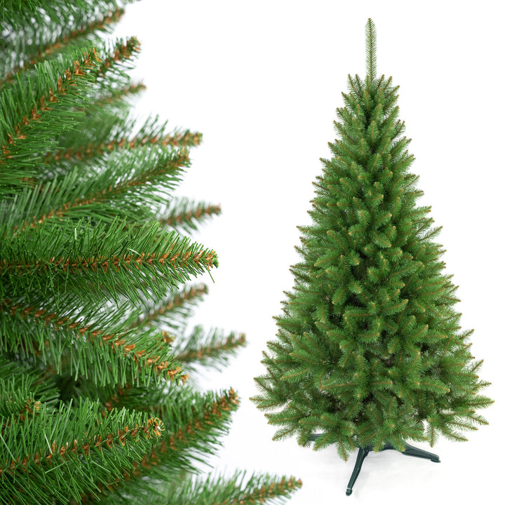 Árbol de Navidad de abeto con soporte Premium de 200 cm, frondoso y realista, Damich