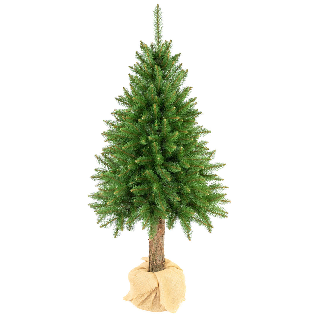 Árbol de Navidad de abeto con tronco Premium de 160 cm, frondoso y realista, Damich