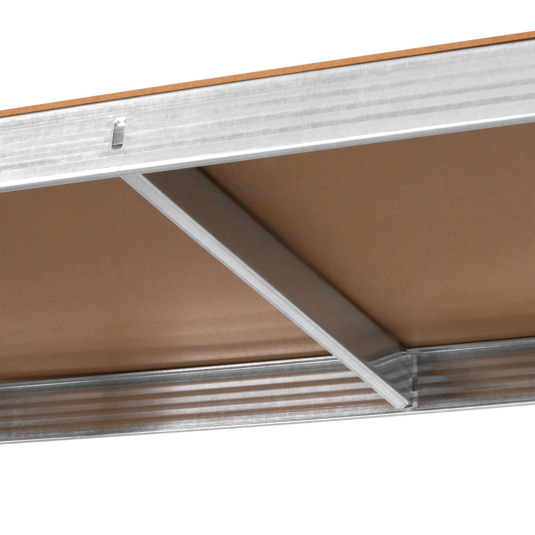 Estantería metálica de almacén, 5 estantes, capacidad máxima de 750 kg, 180 x 90 x 40, color plateado «Rebel», 2 unidades