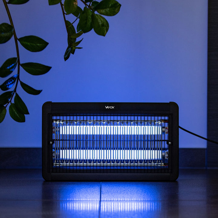 Lámpara electrónica para matar mosquitos, moscas y polillas, trampa eléctrica, UV, 20 W, Vayox, 2 unidades