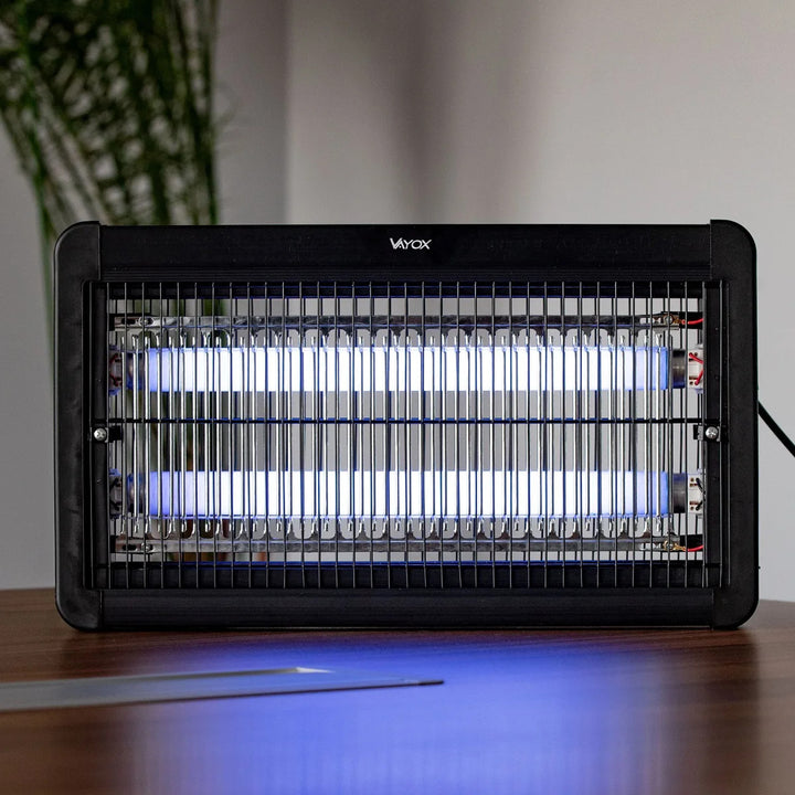 Lámpara electrónica para matar mosquitos, moscas y polillas, trampa eléctrica, UV, 20 W, Vayox, 2 unidades
