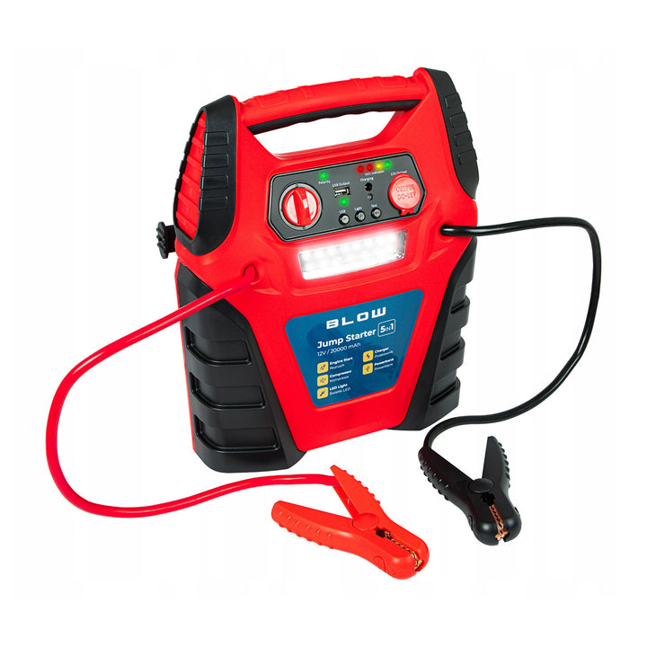 Arranque de emergencia 5 en 1 Blow, con función de compresor, cargador de baterías y batería externa, batería de 12 V y 20 000 mAh, corriente de arranque de 400 A y corriente máxima de 900 A, incluye un fusible de sobrecarga, 81-210#