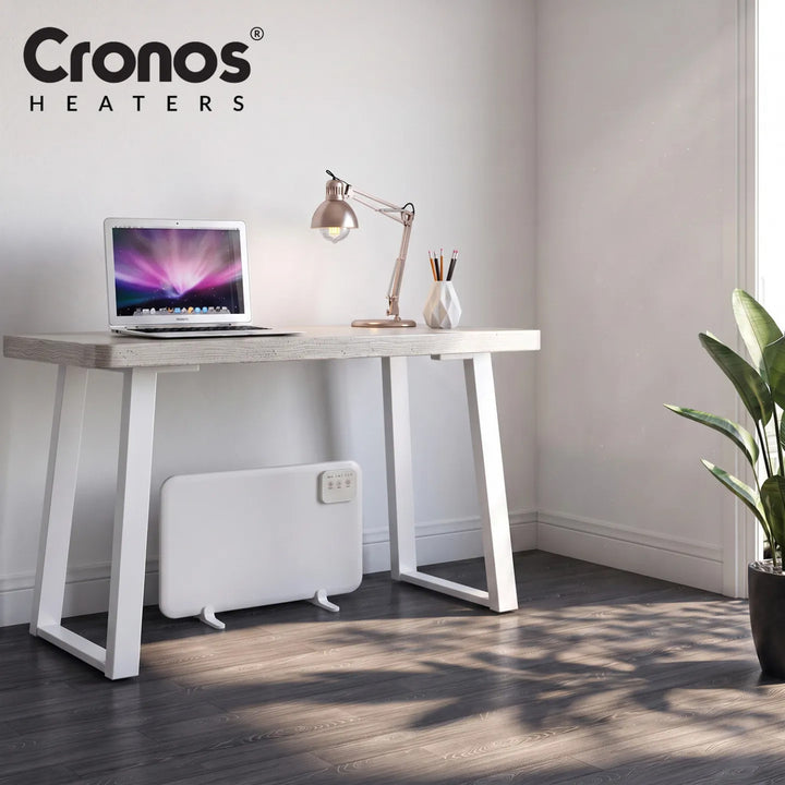 Panel calefactor por infrarrojos para debajo del escritorio Cronos, potencia de 120 W, temporizador, 3 niveles de funcionamiento, DCH-150