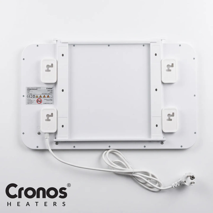 Panel calefactor por infrarrojos para debajo del escritorio Cronos, potencia de 120 W, temporizador, 3 niveles de funcionamiento, DCH-150